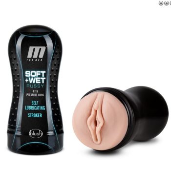 M for Men Self Lubricating stroker - beaded